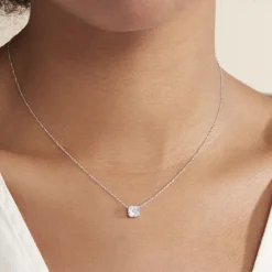 Marc Orian Colliers|Colliers Avec Pierres > Collier Naziha Or Blanc Oxyde De Zirconium