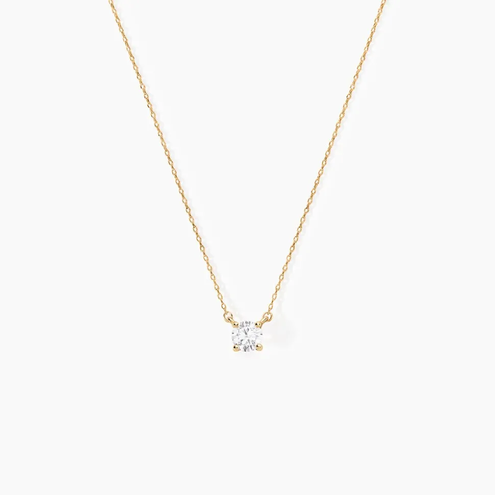Collier Nilay Plaque Or Doré Oxyde De Zirconium