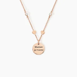 Collier Nueva Argent Rose Oxyde De Zirconium