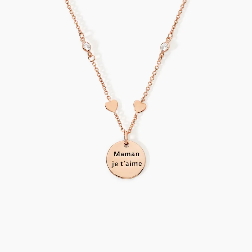 Collier Nueva Argent Rose Oxyde De Zirconium