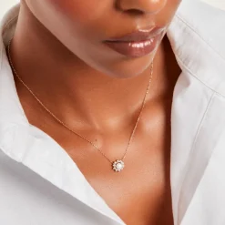 Marc Orian Colliers|Colliers Avec Pierres > Collier Octavie Or Jaune Perle De Culture Oxyde De Zirconium