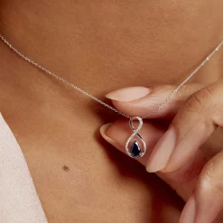Marc Orian Cadeaux Mariage|Colliers > Collier Odessa Or Blanc Saphir Diamant