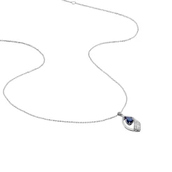 Marc Orian Colliers|Colliers Avec Pierres > Collier Odila Or Blanc Saphir Diamant