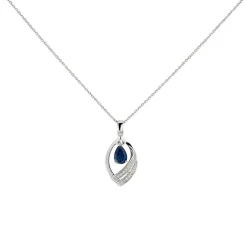Marc Orian Colliers|Colliers Avec Pierres > Collier Odila Or Blanc Saphir Diamant