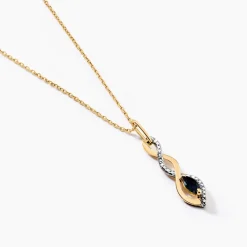 Marc Orian Cadeaux Mariage|Colliers > Collier Ondulations Diamant or jaune saphir