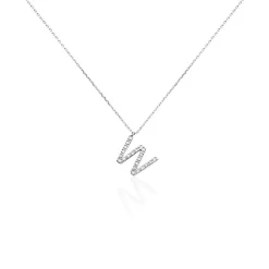 Collier Oran Or Blanc Diamant