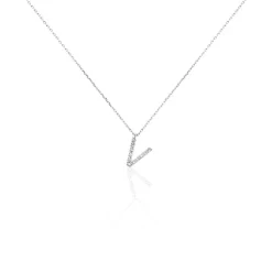 Collier Oran Or Blanc Diamant