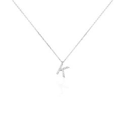 Collier Oran Or Blanc Diamant