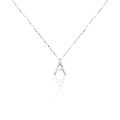 Collier Oran Or Blanc Diamant