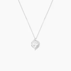 Collier Or Blanc Lydia Oxydes De Zirconium