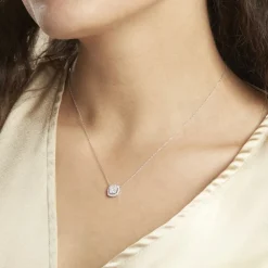 Marc Orian Colliers Diamant|Colliers > Collier Or Blanc Naveen Diamants Synthétiques