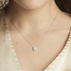 Marc Orian Colliers Diamant|Colliers > Collier Or Blanc Naveen Diamants Synthétiques