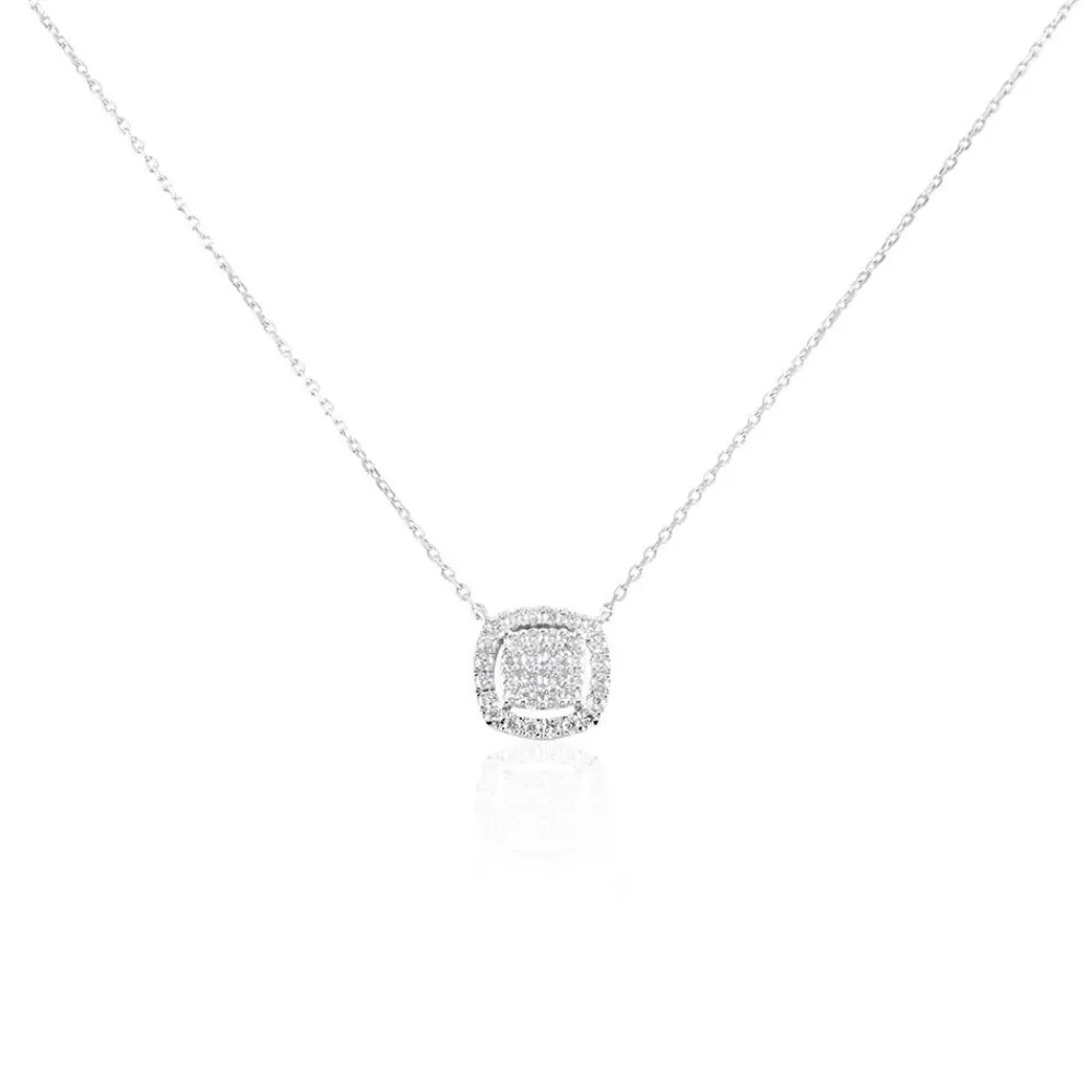 Marc Orian Colliers Diamant|Colliers > Collier Or Blanc Naveen Diamants Synthétiques