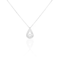Marc Orian Colliers Diamant|Colliers > Collier Or Blanc Purete Goutte Diamant