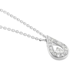 Marc Orian Colliers Diamant|Colliers > Collier Or Blanc Purete Goutte Diamant
