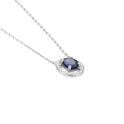 Marc Orian Cadeaux Mariage|Colliers > Collier Or Blanc Serenity Saphir