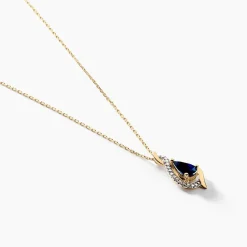 Marc Orian Colliers|Colliers Avec Pierres > Collier Or Jaune Angelika Saphir