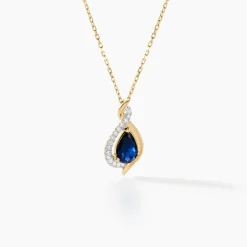 Marc Orian Cadeaux Mariage|Colliers > Collier Or Jaune Angelika Saphir
