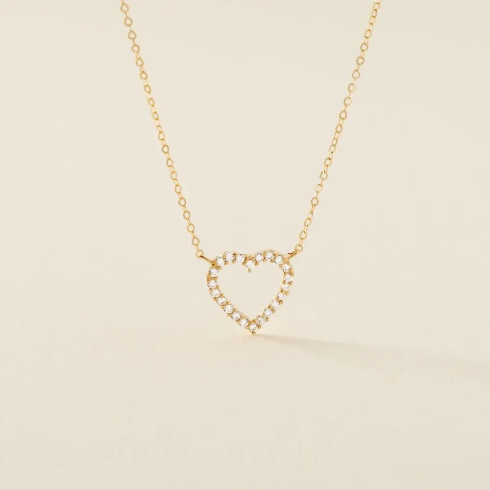 Marc Orian Colliers|Colliers Cœur > Collier Or Jaune Ansel Oxyde De Zirconium