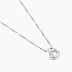 Collier Or Jaune Argent Blanc Oxyde De Zirconium