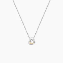 Collier Or Jaune Argent Blanc Oxyde De Zirconium