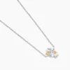 Collier Or Jaune Argent Blanc Oxyde De Zirconium