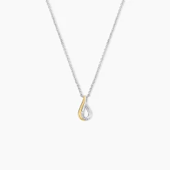 Marc Orian Colliers|Colliers Avec Pierres > Collier Or Jaune Argent Blanc Oxyde De Zirconium