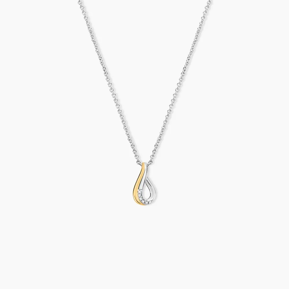 Marc Orian Colliers|Colliers Avec Pierres > Collier Or Jaune Argent Blanc Oxyde De Zirconium