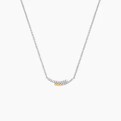 Marc Orian Colliers|Colliers Avec Pierres > Collier Or Jaune Argent Blanc Oxyde De Zirconium