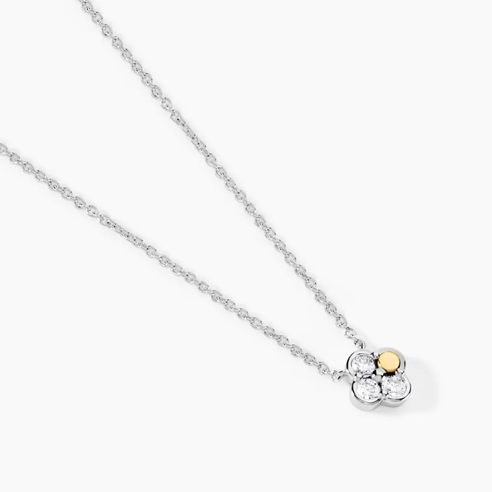 Marc Orian Colliers|Colliers Avec Pierres > Collier Or Jaune Argent Blanc Oxyde De Zirconium