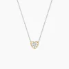 Marc Orian Colliers Cœur|Colliers > Collier Or Jaune Argent Blanc Oxyde De Zirconium