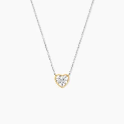 Marc Orian Colliers Cœur|Colliers > Collier Or Jaune Argent Blanc Oxyde De Zirconium