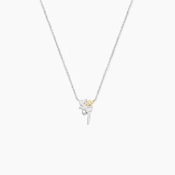 Marc Orian Colliers|Colliers Avec Pierres > Collier Or Jaune Argent Blanc Oxyde De Zirconium