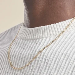 Marc Orian Colliers|Chaines Homme > Collier Or Jaune Cameo Maille Alternée 1/3