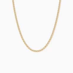 Collier Or Jaune Capucin Maille Marine