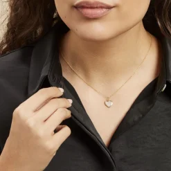 Marc Orian Colliers|Colliers Cœur > Collier Or Jaune Davie Oxyde De Zirconium