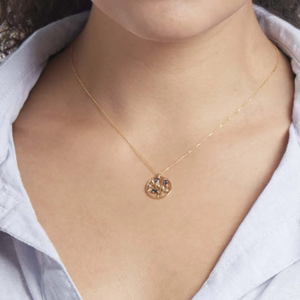 Marc Orian Colliers|Colliers Avec Pierres > Collier Or Jaune Elsebein Saphirs