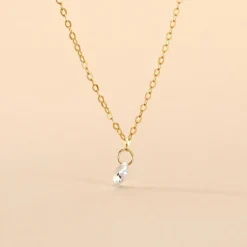 Collier Or Jaune Emilee Oxyde De Zirconium
