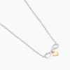 Marc Orian Colliers|Colliers Avec Pierres > Collier Or Jaune et Argent Blanc Oxyde De Zirconium