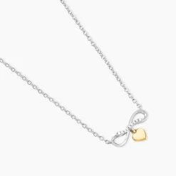 Marc Orian Colliers|Colliers Avec Pierres > Collier Or Jaune et Argent Blanc Oxyde De Zirconium