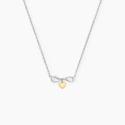 Marc Orian Colliers|Colliers Avec Pierres > Collier Or Jaune et Argent Blanc Oxyde De Zirconium