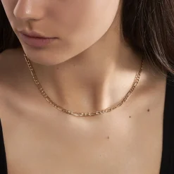 Marc Orian Colliers|Chaines Femme > Collier Or Jaune Maille Alternée 1/3