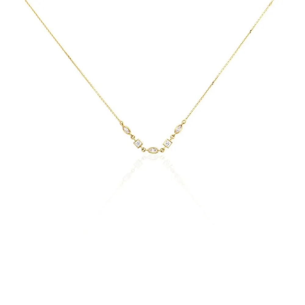 Marc Orian Colliers|Colliers Avec Pierres > Collier Or Jaune Mercy Oxyde De Zirconium