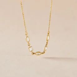 Marc Orian Colliers|Colliers Avec Pierres > Collier Or Jaune Mercy Oxyde De Zirconium