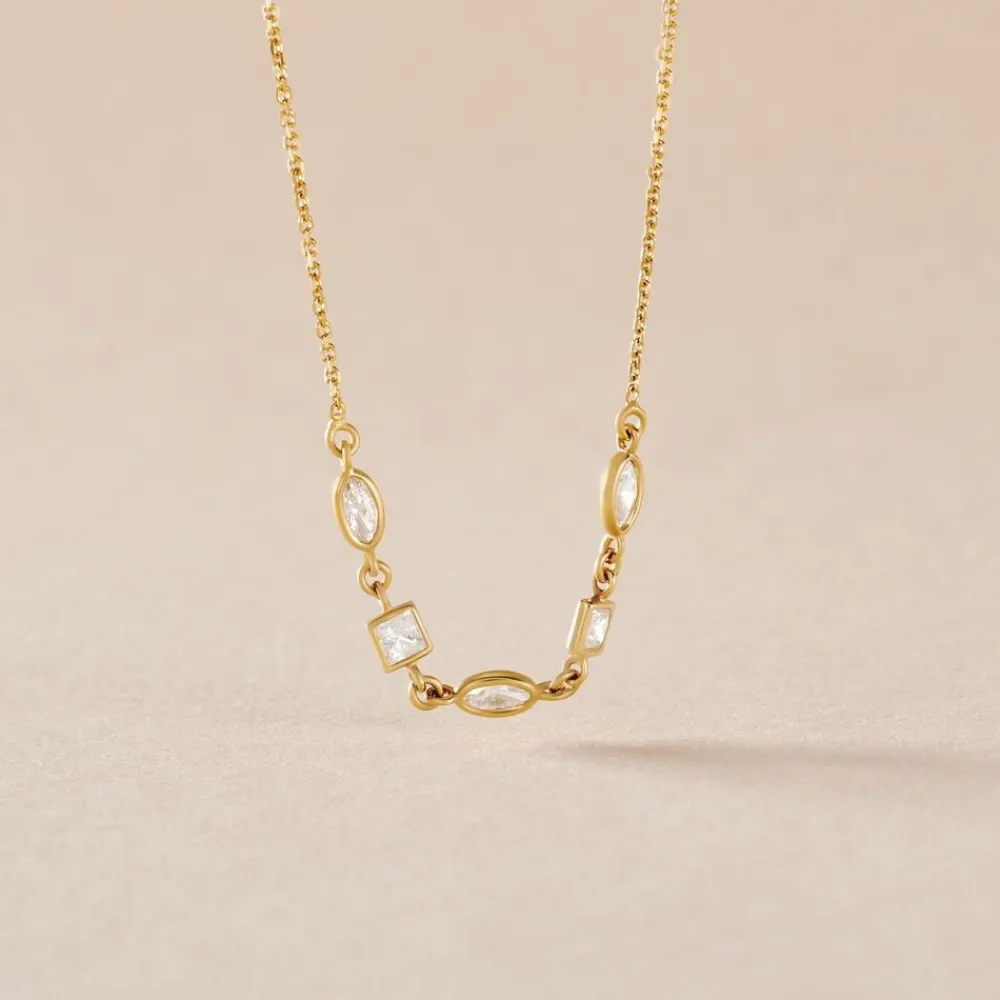 Marc Orian Colliers|Colliers Avec Pierres > Collier Or Jaune Mercy Oxyde De Zirconium