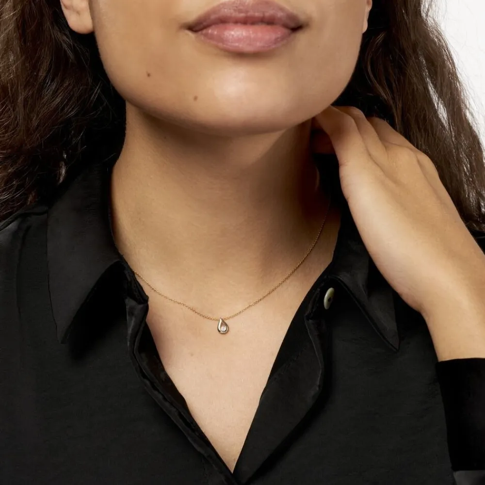 Marc Orian Colliers Diamant|Colliers > Collier Or Jaune Purete Goutte Diamant