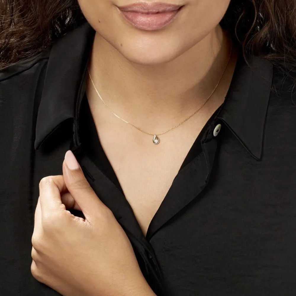 Marc Orian Colliers Diamant|Colliers > Collier Or Jaune Purete Goutte Diamant