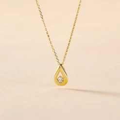 Marc Orian Colliers Diamant|Colliers > Collier Or Jaune Purete Goutte Diamant