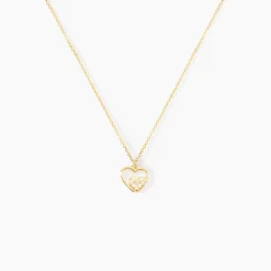 Collier Or Jaune Saponaire Oxydes De Zirconium