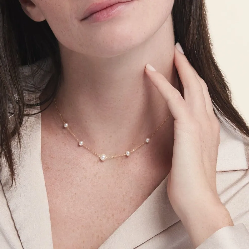 Marc Orian Colliers|Colliers Avec Pierres > Collier Or Jaune Yolanda Perles De Culture